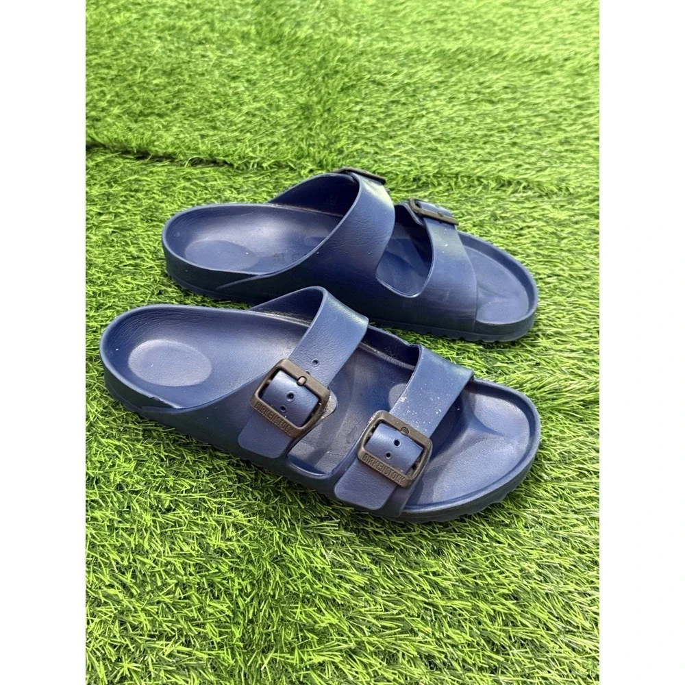 Birkenstock Arizona Essentials EVA Slides Strap Sandals Navy 41 Women's 10 Men 8